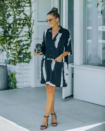 Raelynn Pocketed Button Down Shirt Dress - FINAL SALE