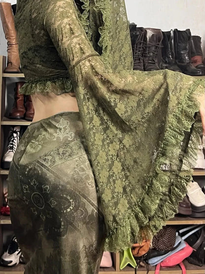 Fairy Grunge Bolero Crop Top