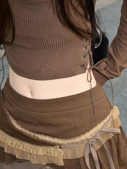 Fairycore Patchwork Mini Skirt