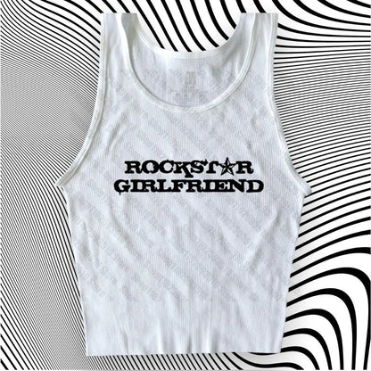 Gothic Emo Skull Graphic Print Crop Top