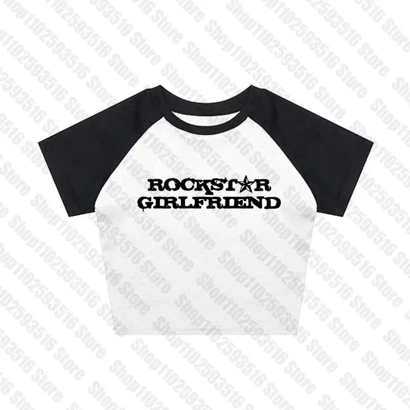 Gothic Emo Skull Graphic Print Crop Top