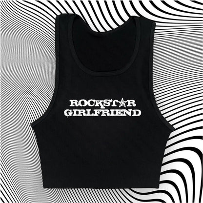 Gothic Emo Skull Graphic Print Crop Top