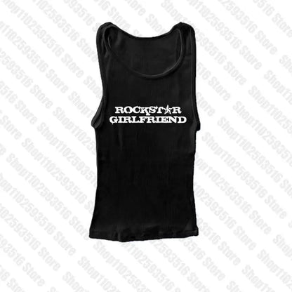 Gothic Emo Skull Graphic Print Crop Top