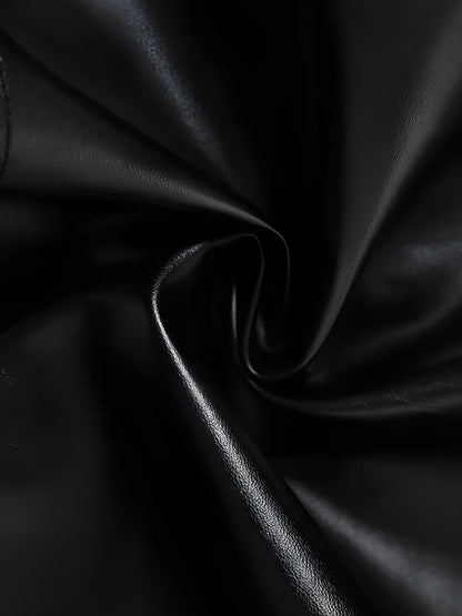 Grunge Belted Faux Leather Tube Top