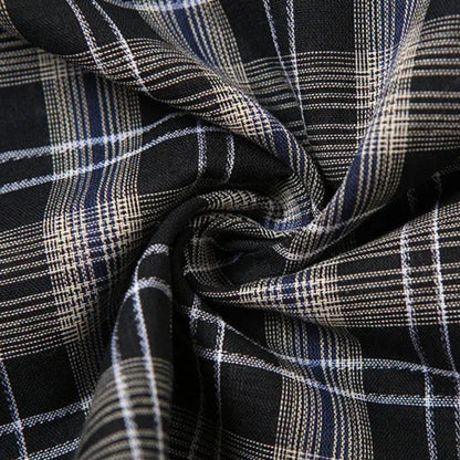 Grunge Plaid Asymmetric Mini Skirt