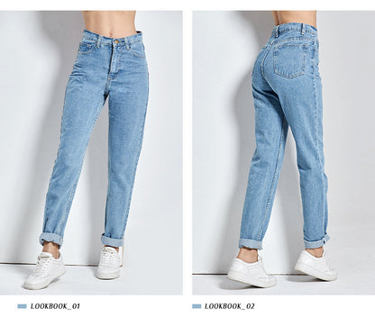 KittenAlarm - Harem Pants Vintage High Waist Jeans Woman Boyfriends Women's Jeans Full Length Mom Jeans Cowboy Denim Pants Vaqueros Mujer