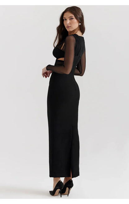 Davina Midi Dress - Black