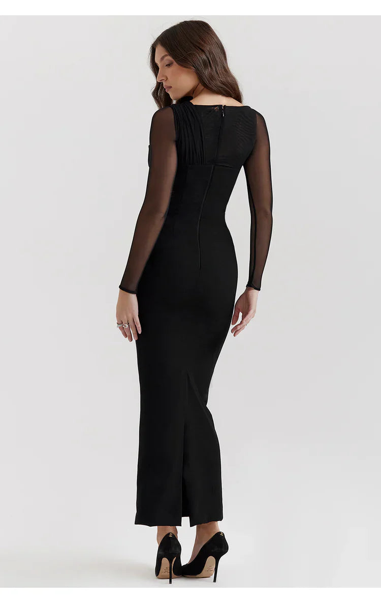 Davina Midi Dress - Black