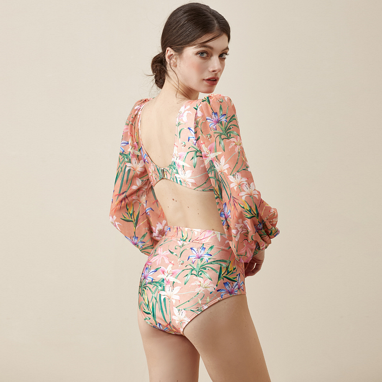 Pastel Tide Monokini  - Pink