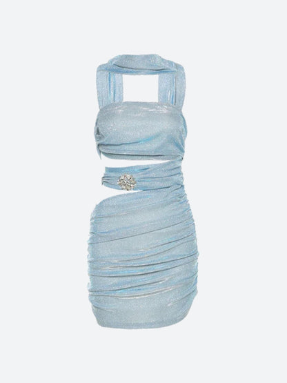 Mermaidcore Glitter Mini Dress