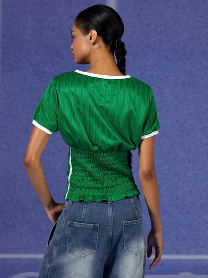 Mexico Ruched Jersey Top