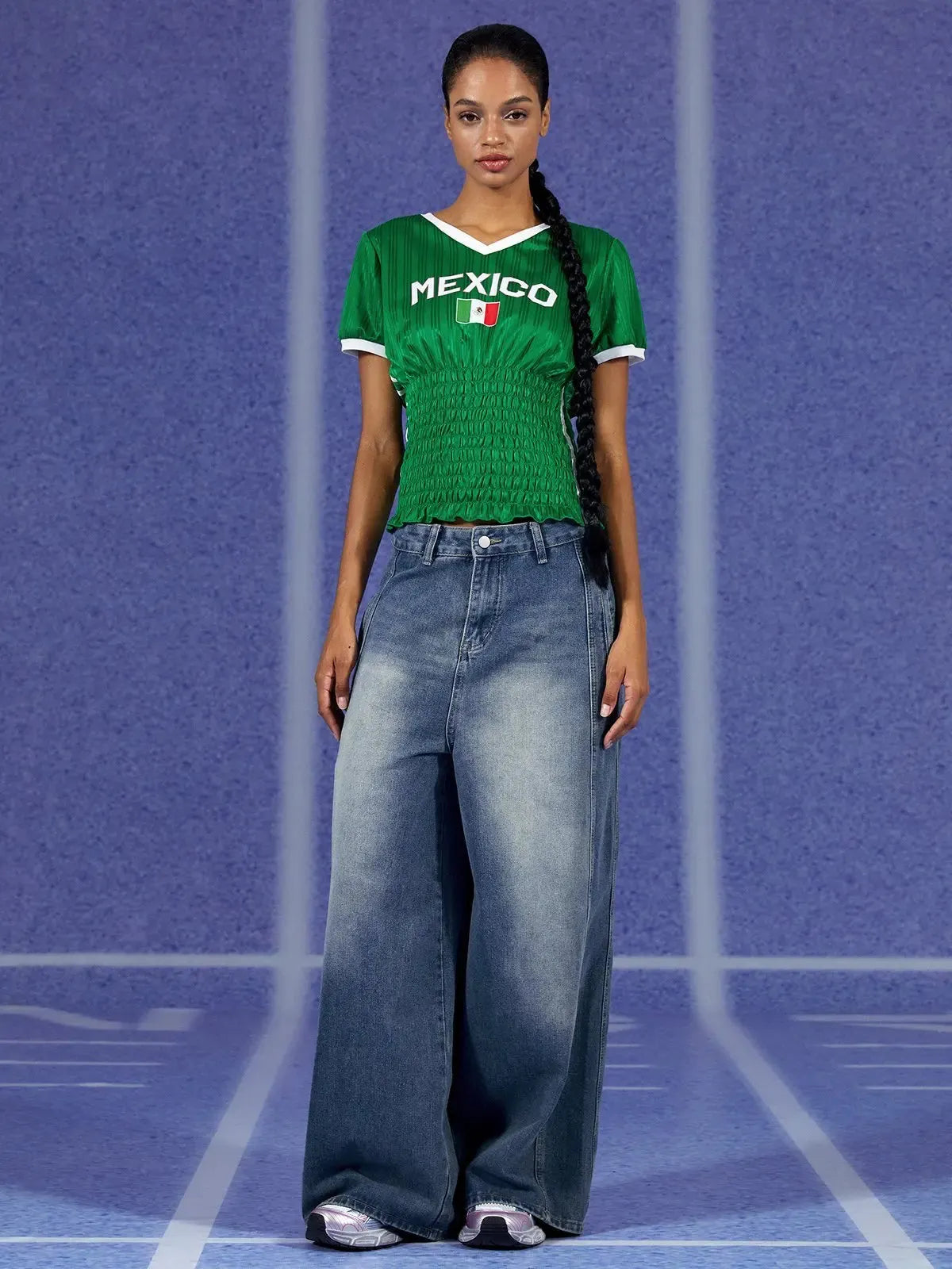 Mexico Ruched Jersey Top