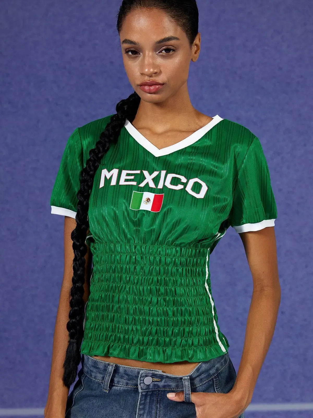 Mexico Ruched Jersey Top