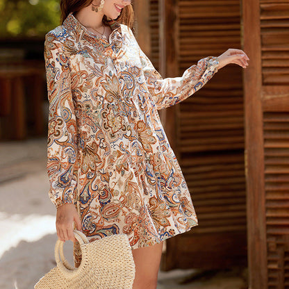 Raina Printed Button Down Shirt Dress - FINAL SALE