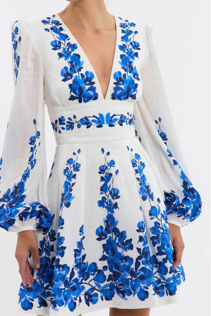 Monte Coast  Swimsuit Short Skirt Set - Blue