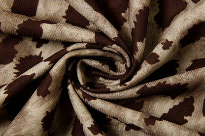 Leopard Aura Midi Dress - Brown