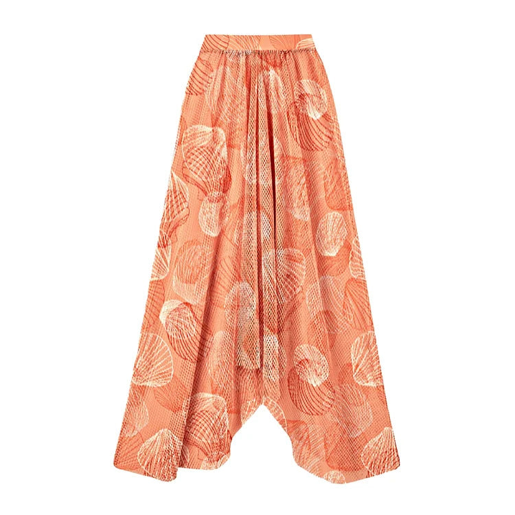 Dusty Rose Umbrella Skirt - Orange