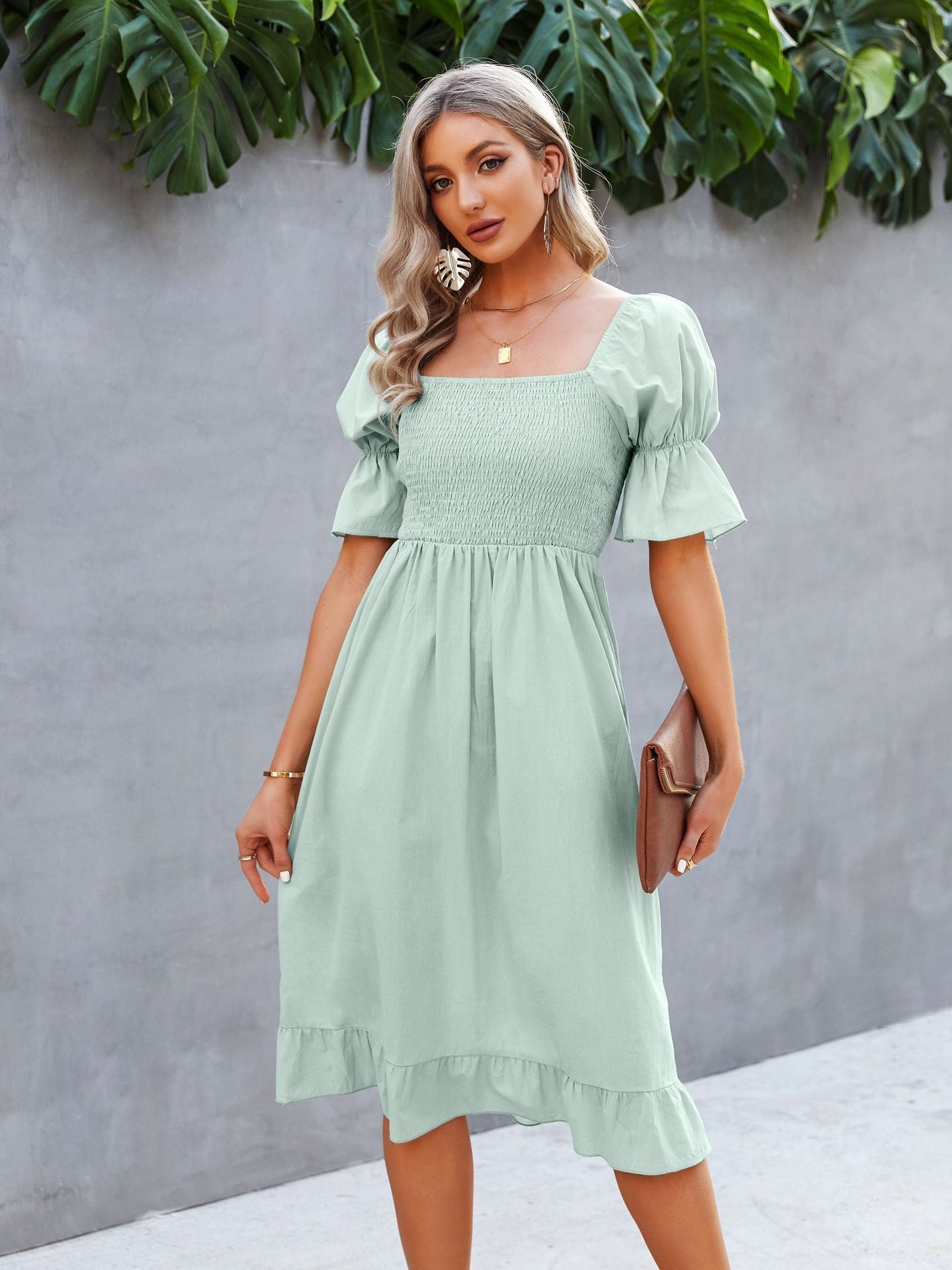 Renata Puff Sleeve Maxi Dress