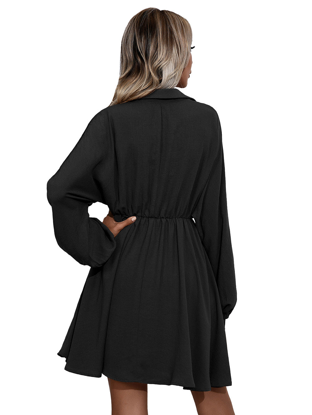 Remy Cotton Pocketed Shirt Dress - Ink - FINAL SALE