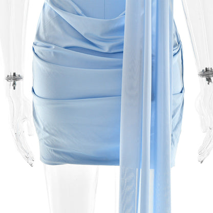 Wintour Mini Dress-Blue