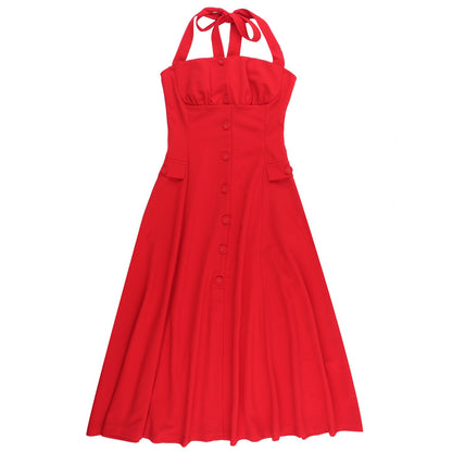 Carnes Midi Dress - Red