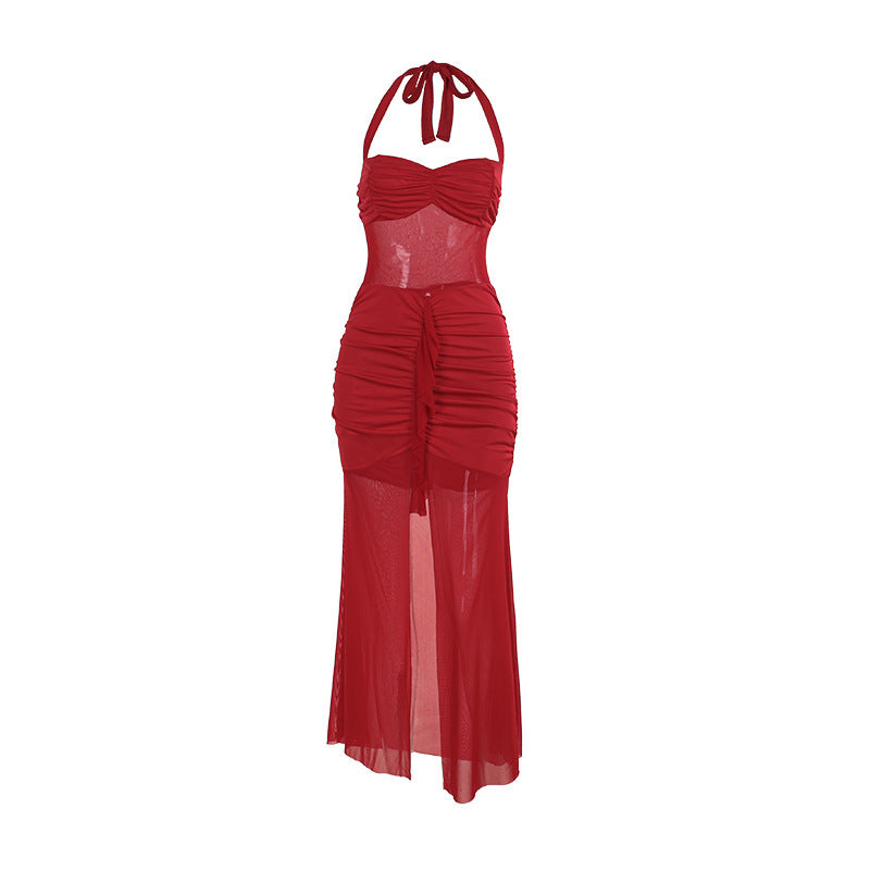 Raze Halter Dress - Red
