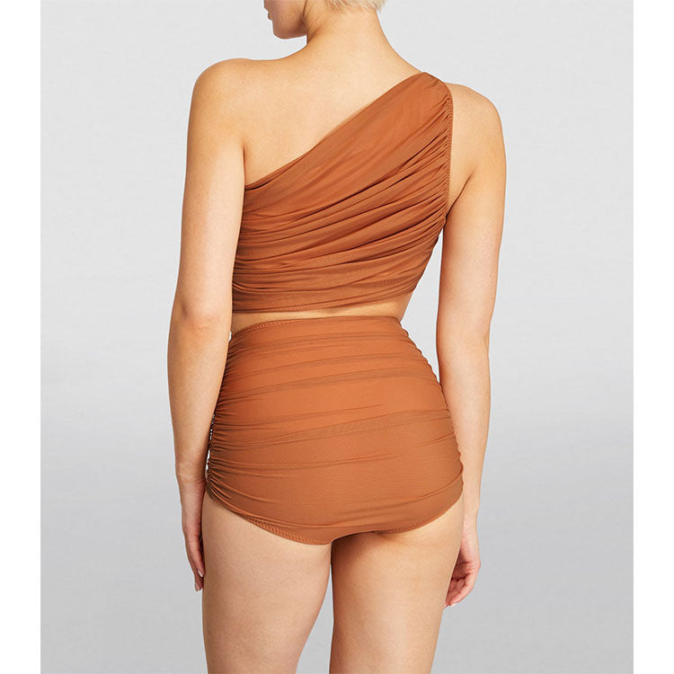 Dune Dance One Shoulder Bikini Set - Orange