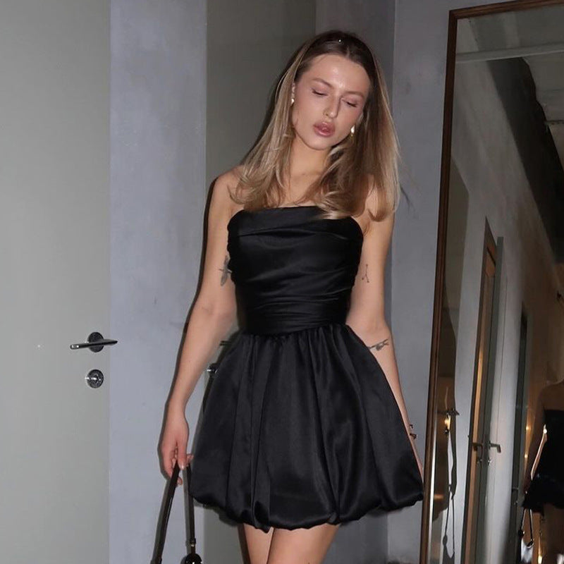 Cleo Mini Dress-Black