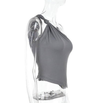 Cranston One-Shoulder Top - Grey