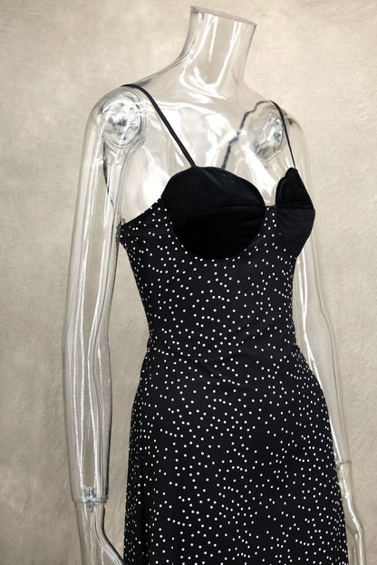 Inkwave Midi Dress - Black