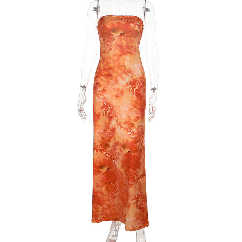 Gerbera Maxi Dress - Orange