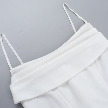 Fring Tube Dress - White