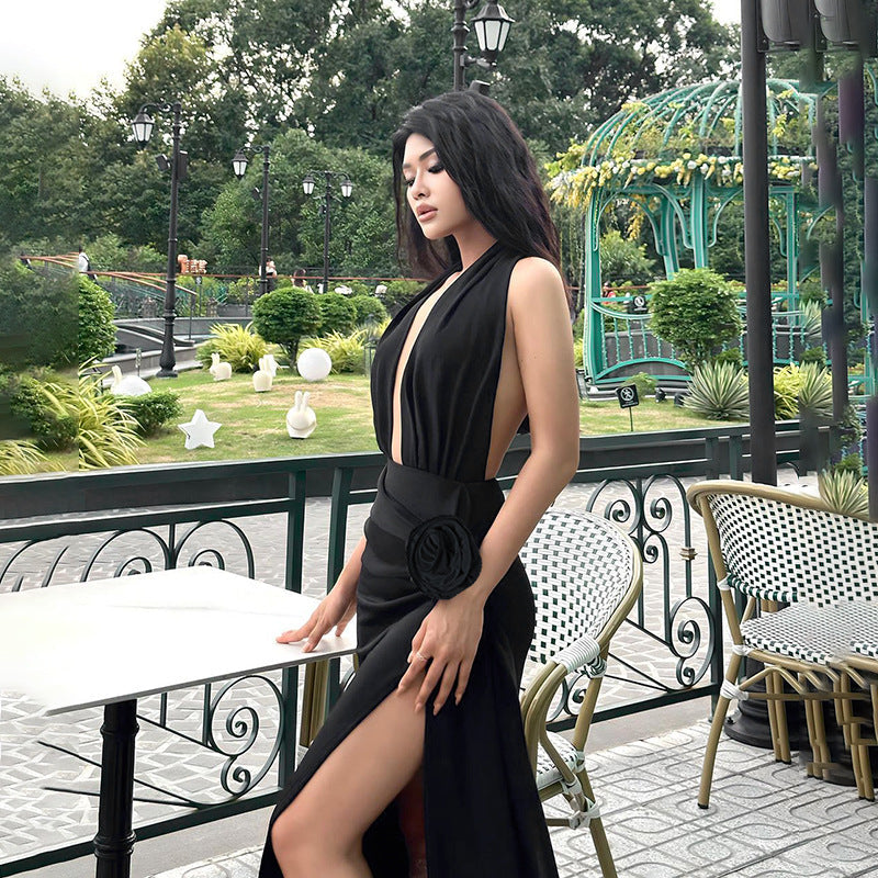 Sorello Slit Dress - Black