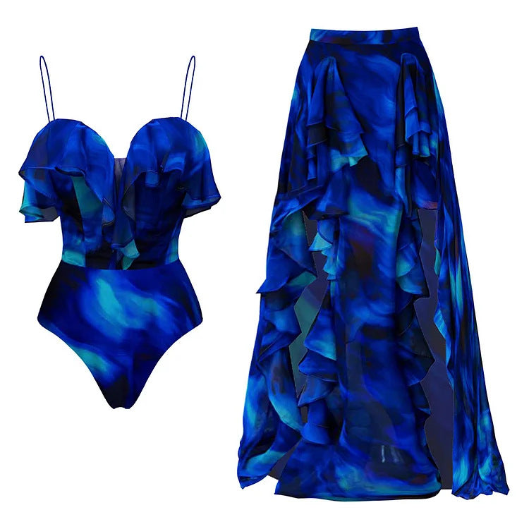 Cobalt Curve Swimsuit Set - Blue