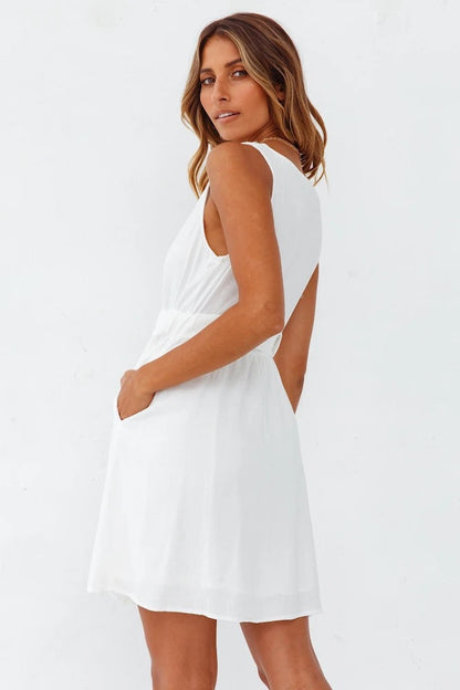 Francis Cotton Pocketed Button Down Shirt Dress