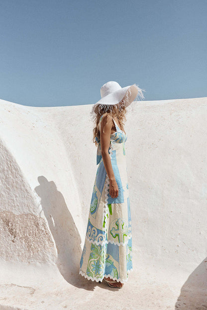 Melnik Maxi Dress - Blue