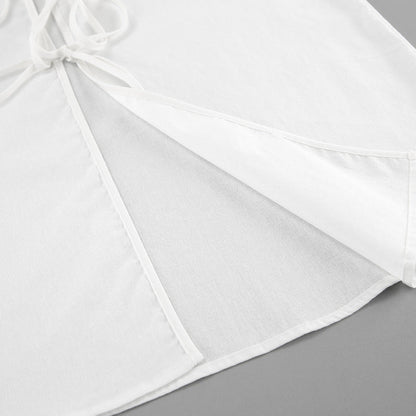 Siren Tie-Up Top - White