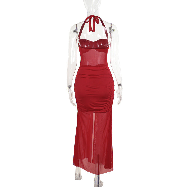 Raze Halter Dress - Red