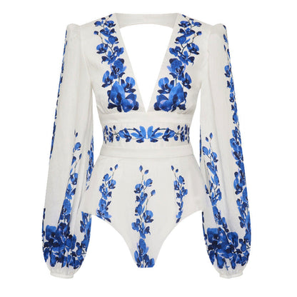 Monte Coast  Swimsuit Short Skirt Set - Blue