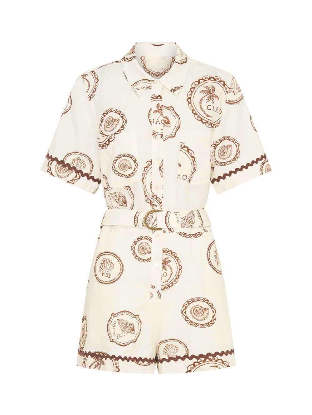 Reilly Romper - Apricot