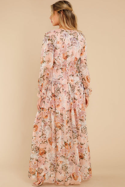 KittenAlarm - Prosperous Floral Chiffon Boho Maxi Dress - FINAL SALE