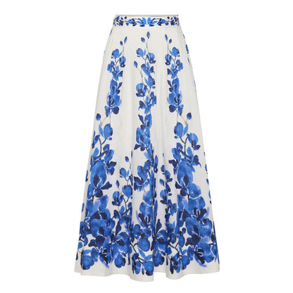 Monte Coast Bikini Long Skirt Set - Blue