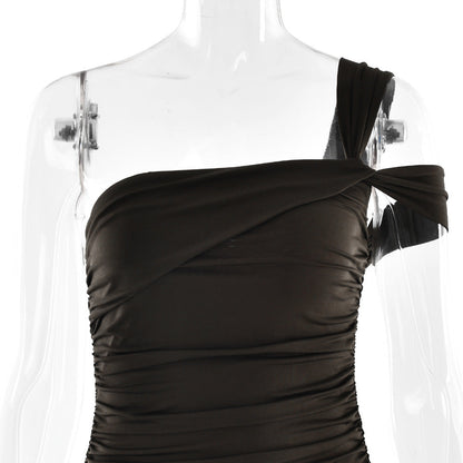 Elara Maxi Dress- Brown