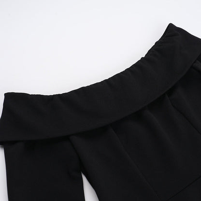 Barbara 2.0 Off Shoulder Mini dress-Black