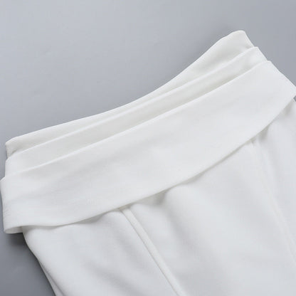 Fring Tube Dress - White