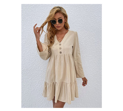 Kelley Linen Blend Shirt Dress