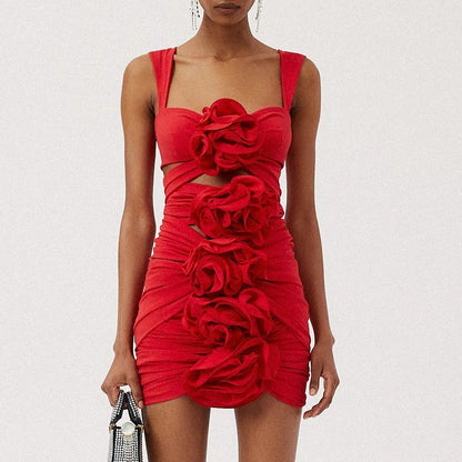 Flaura  Swimsuit Set - Red