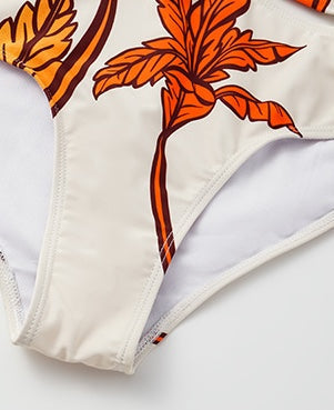 Autumn Dream One Shoulder Swimsuit  - White