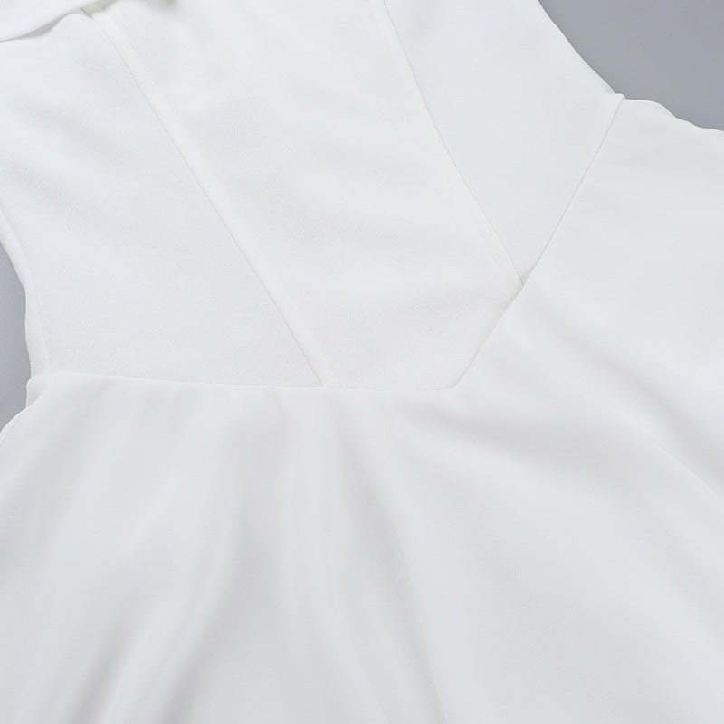 Fring Tube Dress - White