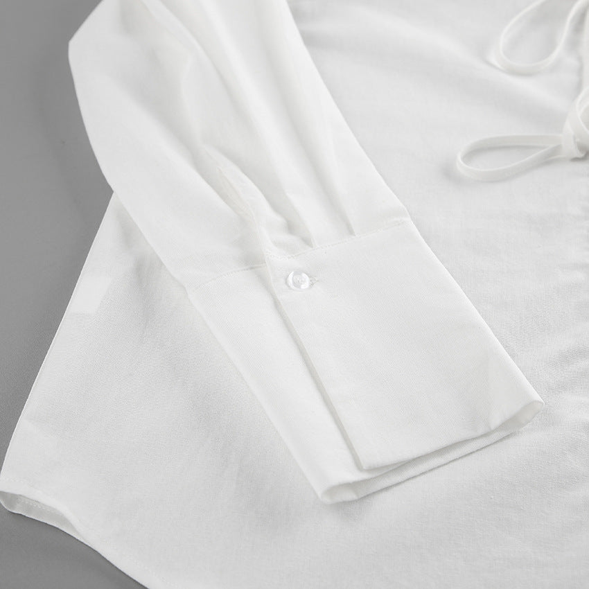 Siren Tie-Up Top - White